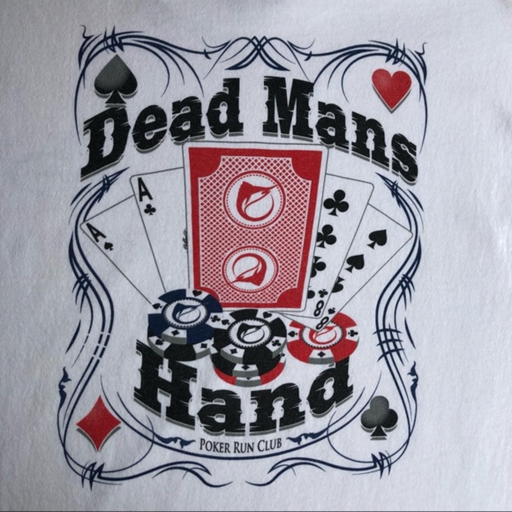 Gildan  💯 % Cotton “Dead Mans Hand” Graphic Short Sleeve T-shirt M